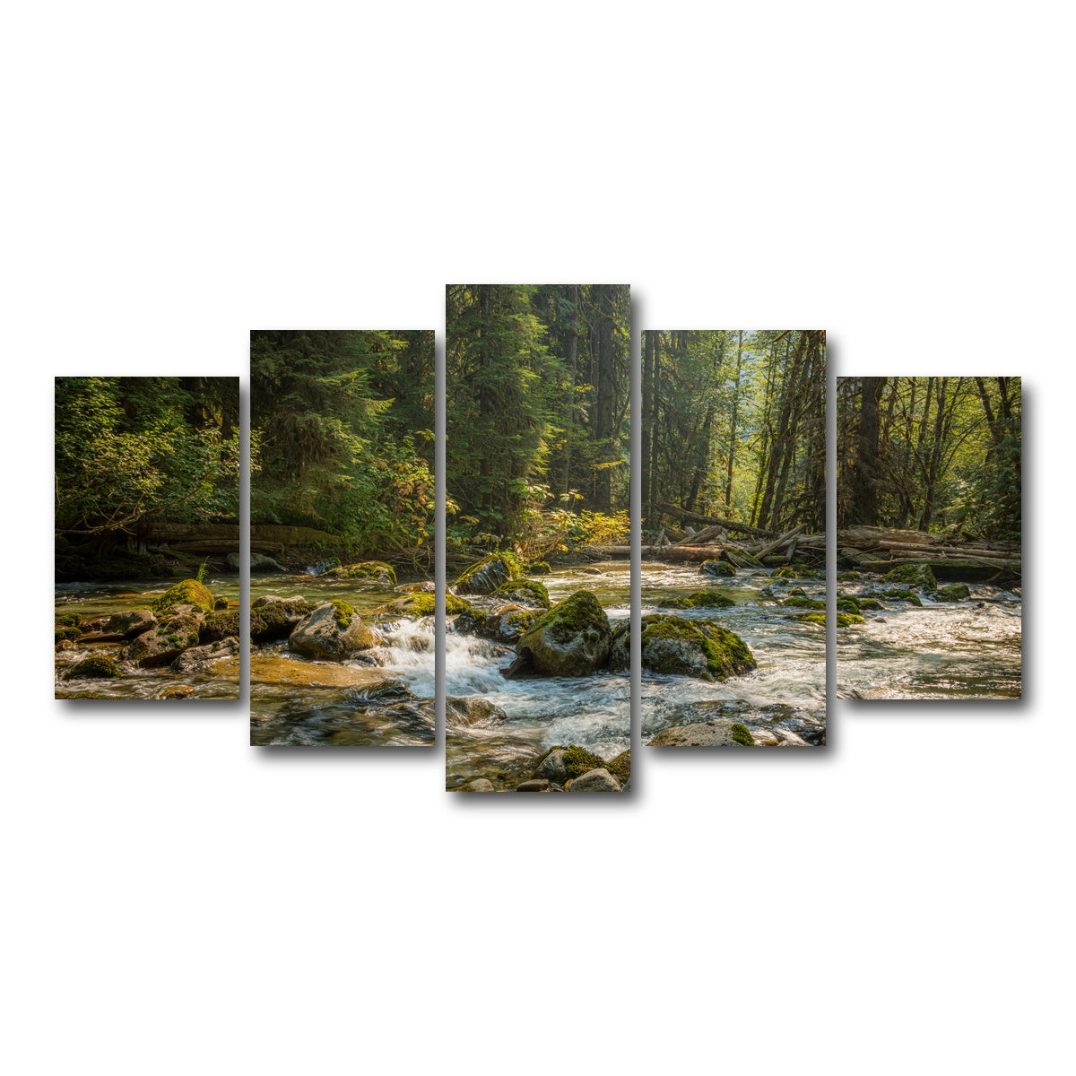 AUTO-MOCKUP WHITE | Cascade River | 5 Piece | Gallery Wrap Canvas | group=5_normal