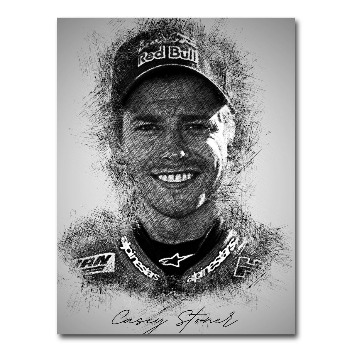 AUTO-MOCKUP WHITE | Casey Stoner | 1 Piece | Gallery Wrap Canvas | group=3x4