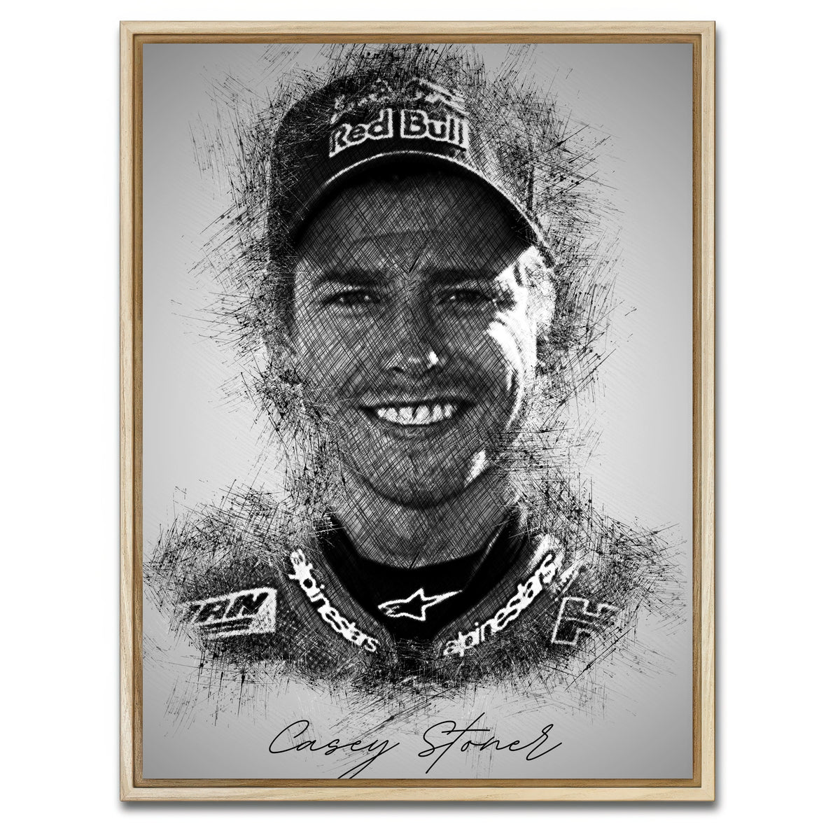 AUTO-MOCKUP WHITE | Casey Stoner | 1 Piece | Natural Framed Canvas | group=3x4