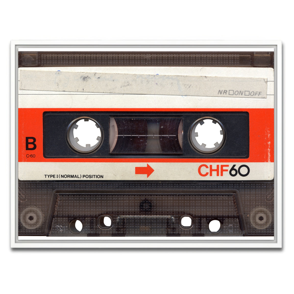 AUTO-MOCKUP WHITE | Cassette Tape | 1 Piece | White Framed Canvas | group=4x3