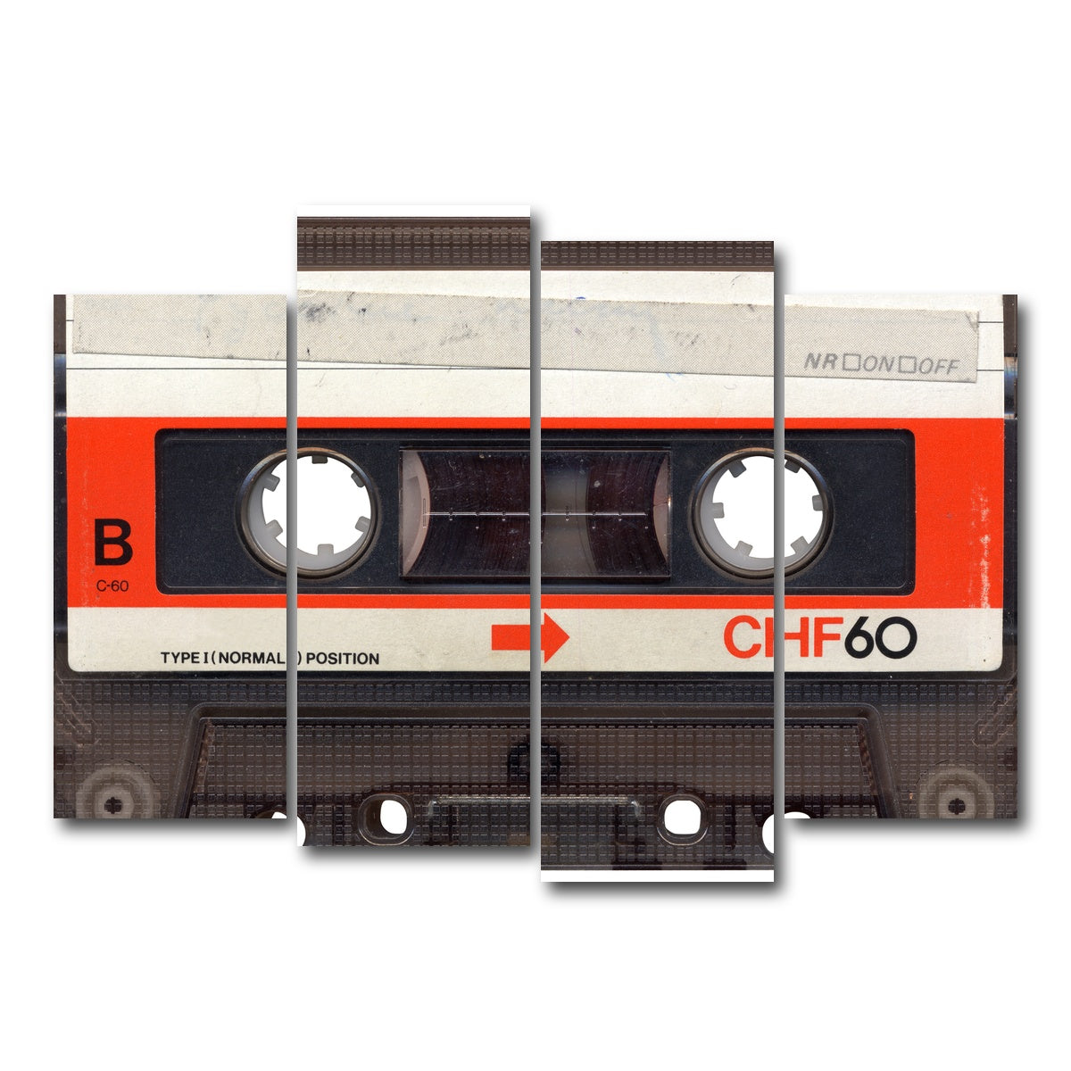 AUTO-MOCKUP WHITE | Cassette Tape | 4 Piece | Gallery Wrap Canvas | group=4_normal