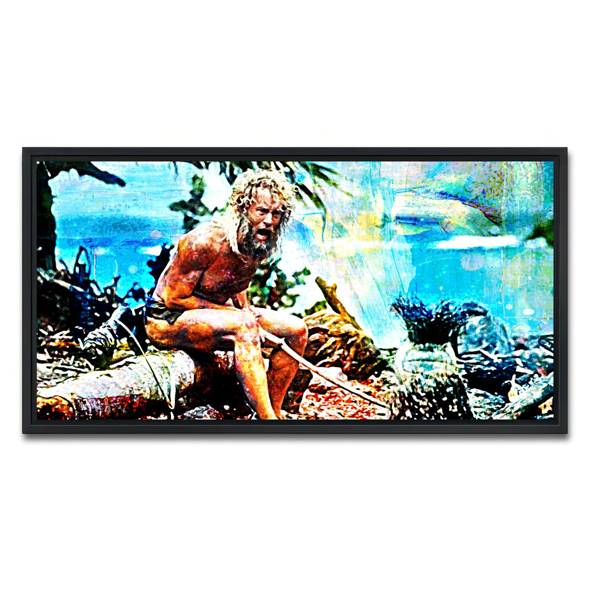 AUTO-MOCKUP WHITE | Castaway | 1 Piece | Black Framed Canvas | group=2x1