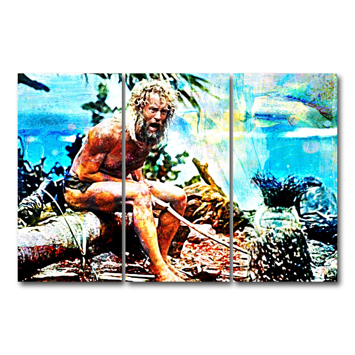 AUTO-MOCKUP WHITE | Castaway | 3 Piece | Gallery Wrap Canvas | group=12x24