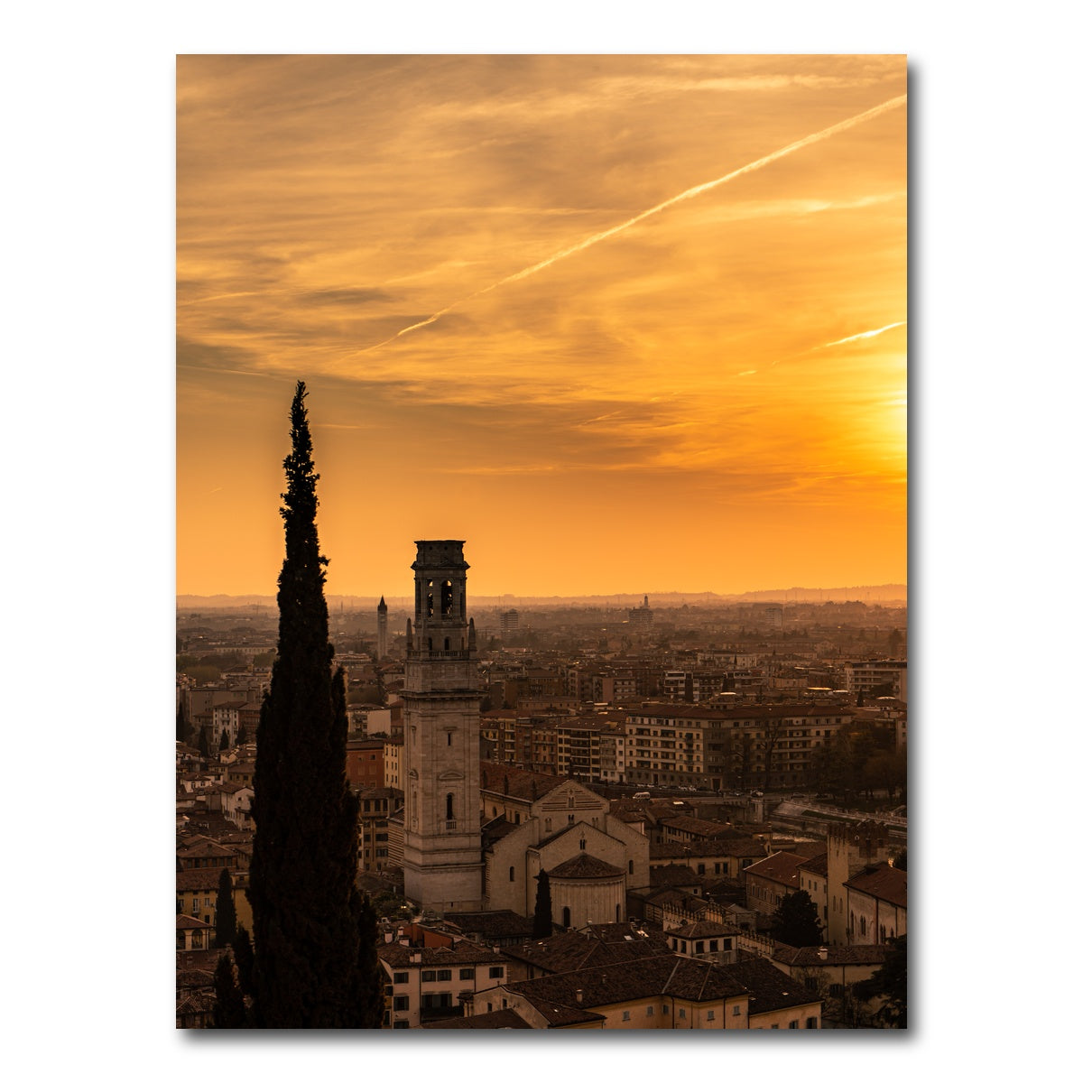 AUTO-MOCKUP WHITE | Castel San Pietro at sunset | 1 Piece | Gallery Wrap Canvas | group=3x4