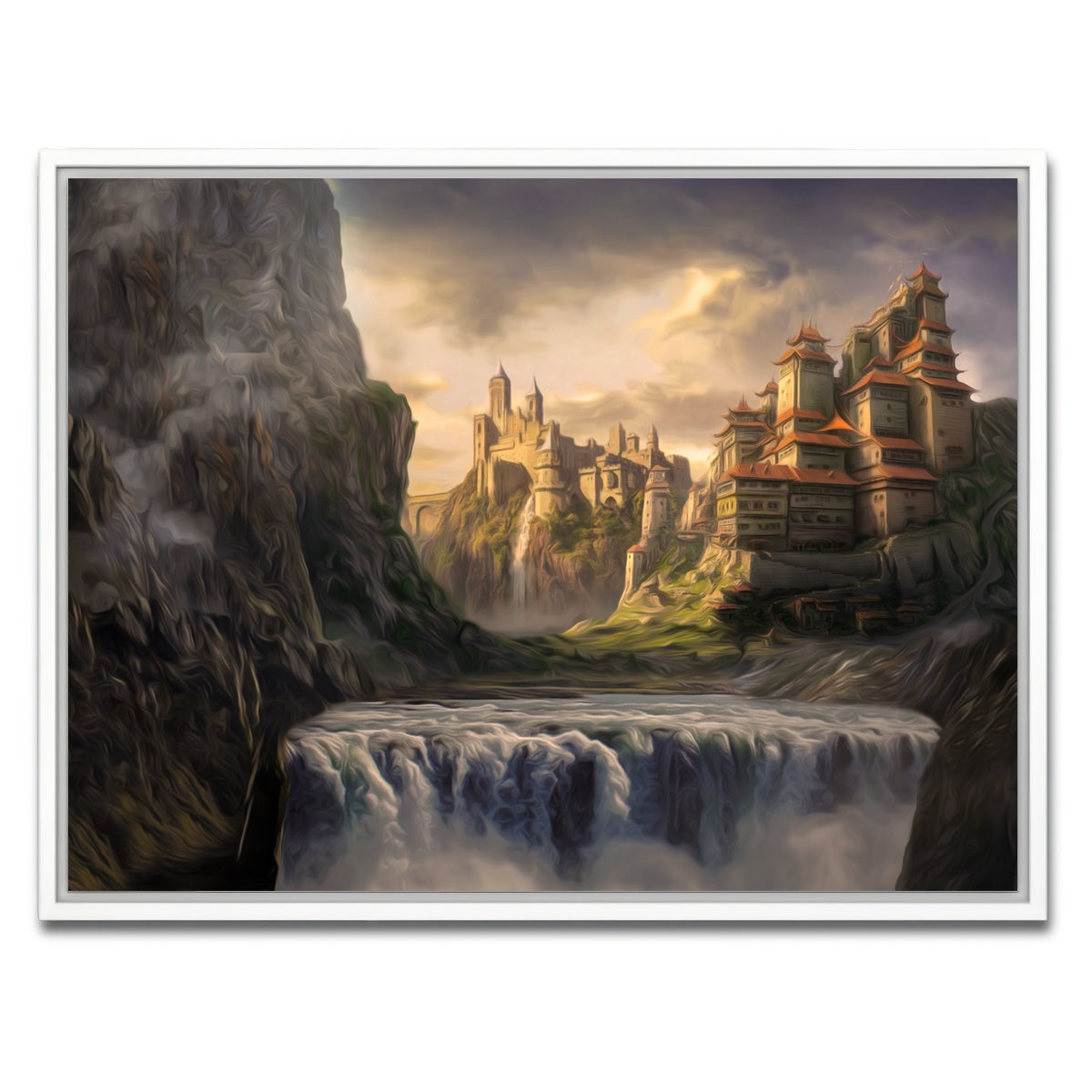 AUTO-MOCKUP WHITE | Castle Falls | 1 Piece | White Framed Canvas | group=4x3