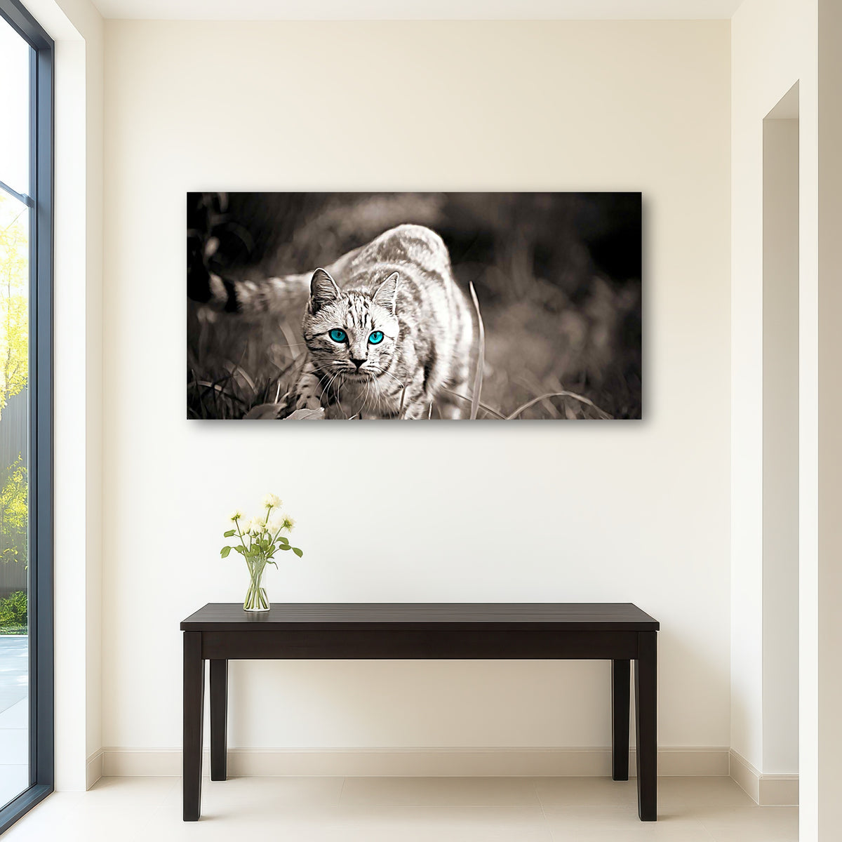 AUTO-MOCKUP ROOM | Cat On The Prowl Wall Art