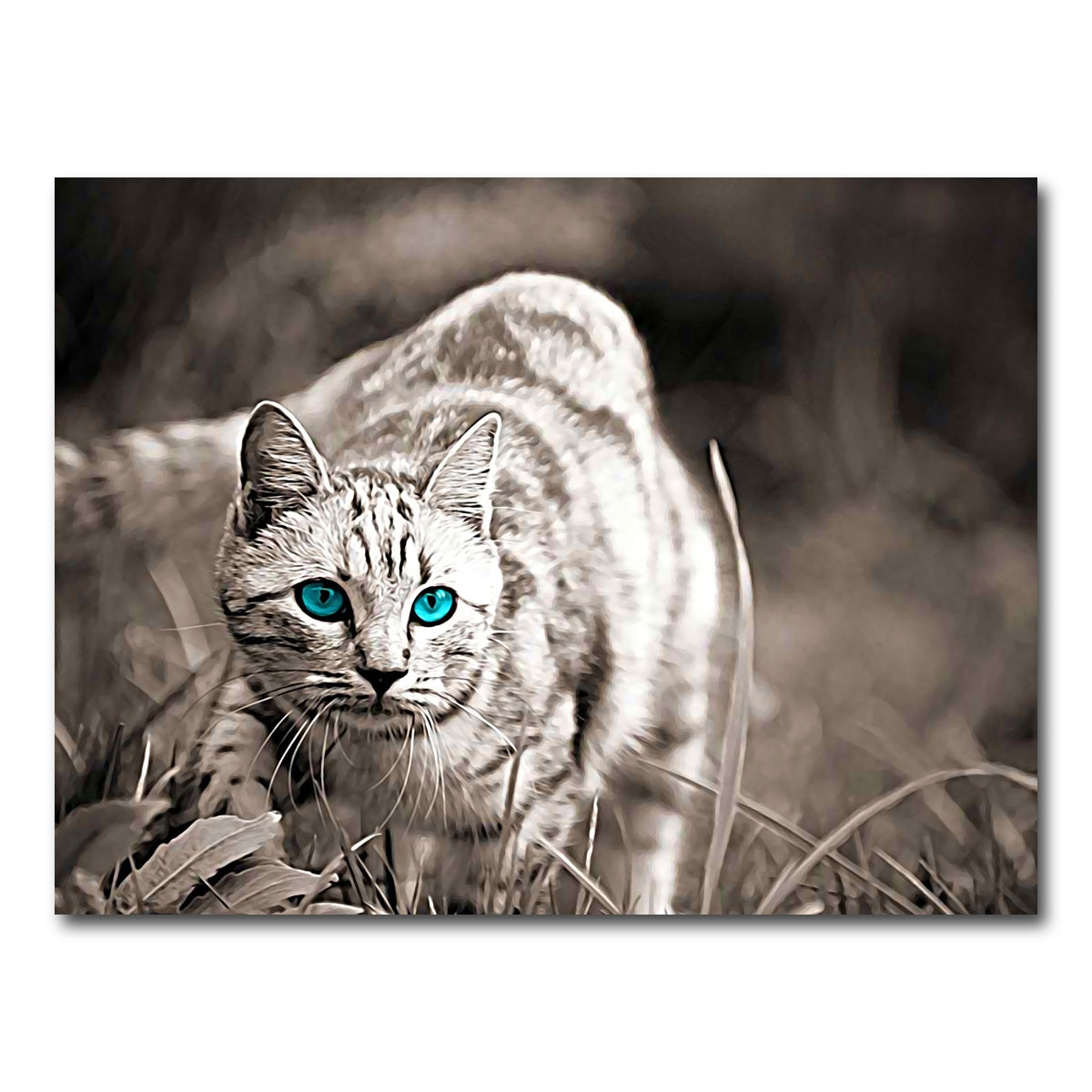 AUTO-MOCKUP WHITE | Cat On The Prowl Wall Art | 1 Piece | Gallery Wrapped | group=4x3