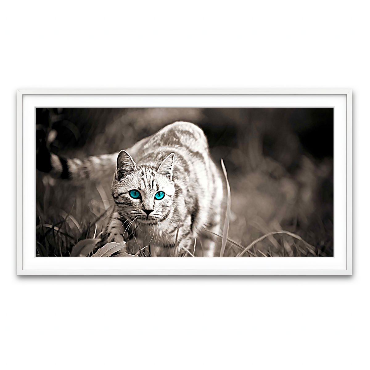 Framed Print 2x1 White