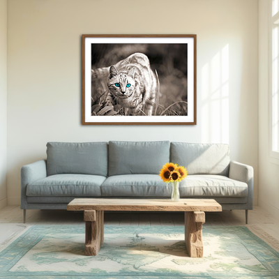 AUTO-MOCKUP ROOM | Cat On The Prowl Wall Art