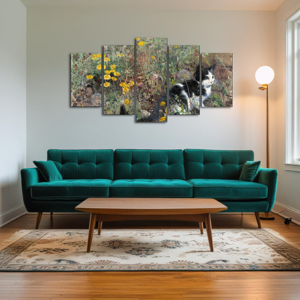 AUTO-MOCKUP ROOM | Cat on a flowery Meadow