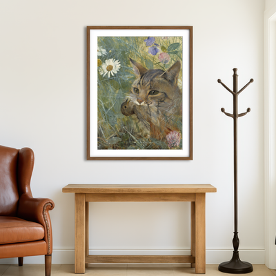 AUTO-MOCKUP ROOM | Cat's Catch Wall Art