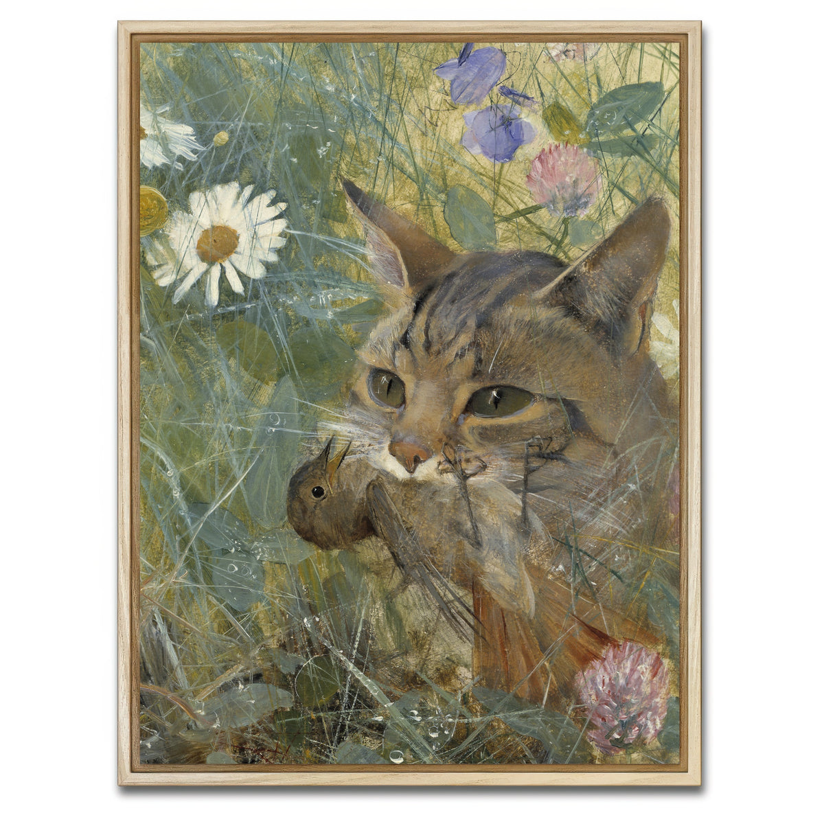 AUTO-MOCKUP WHITE | Cat's Catch | 1 Piece | Natural Framed Canvas | group=3x4