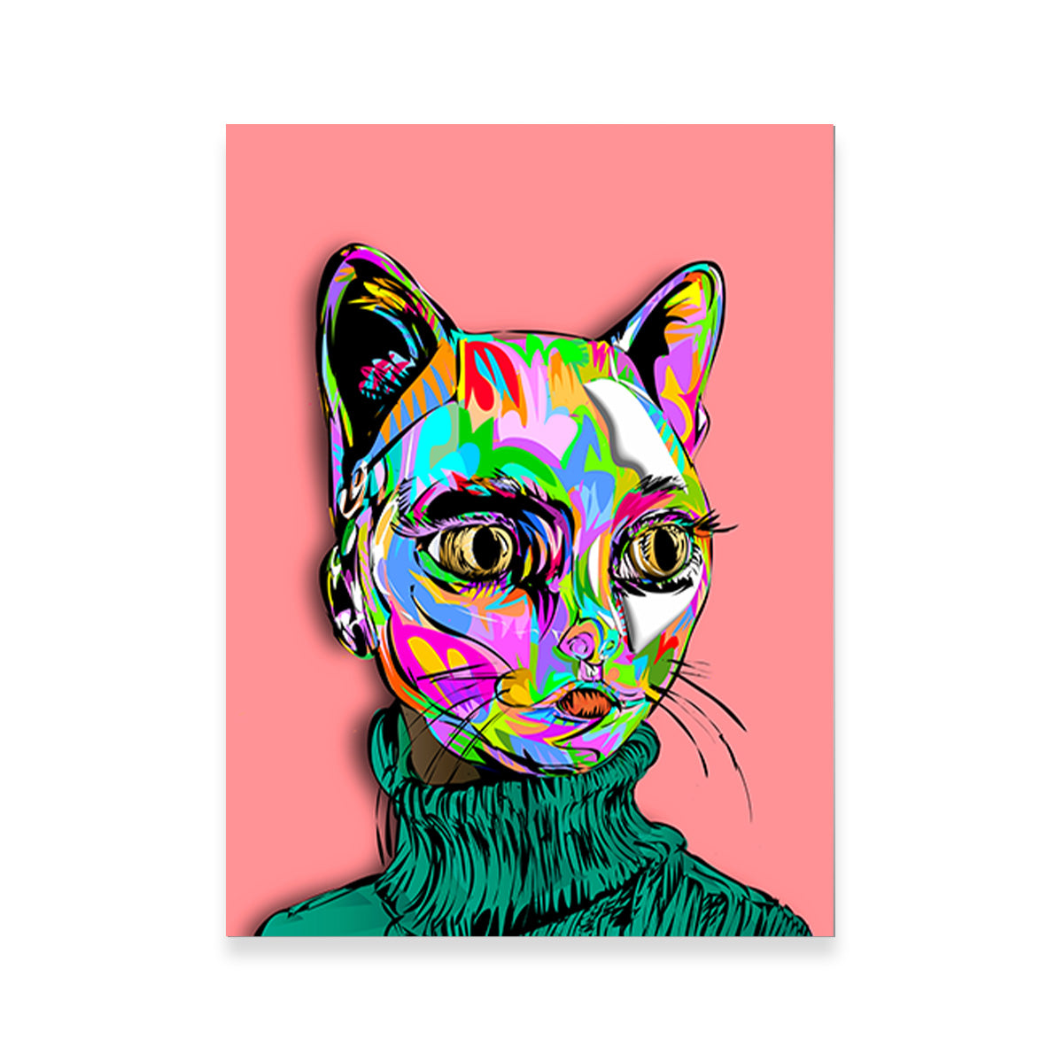 Catface Mask Wall Art