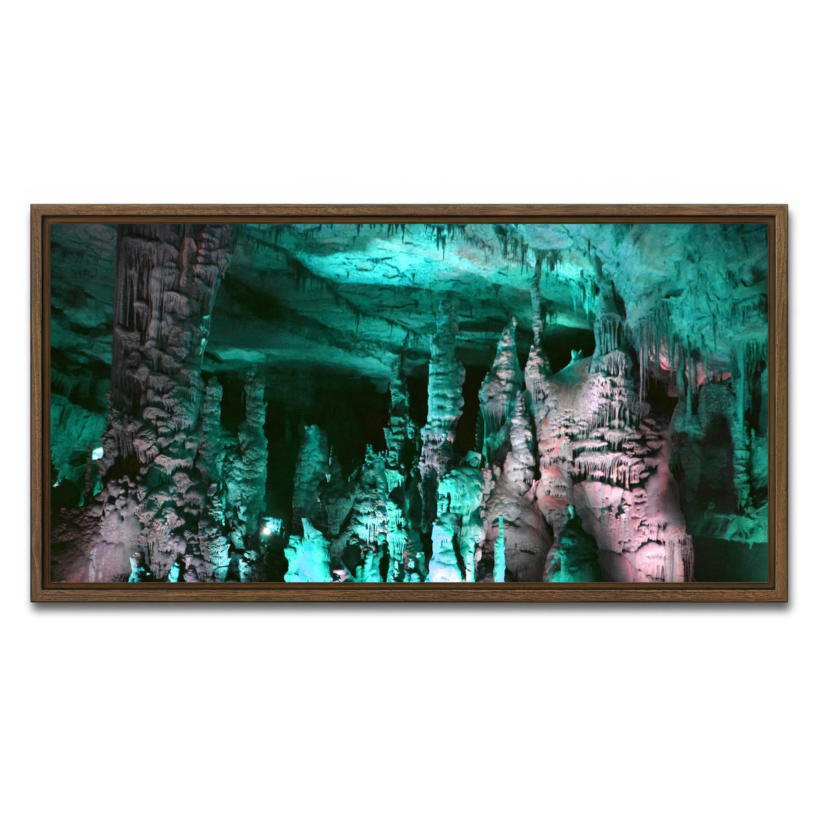 AUTO-MOCKUP WHITE | Cathedral Caverns | 1 Piece | Walnut Framed Canvas | group=2x1
