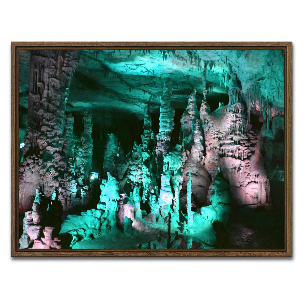 AUTO-MOCKUP WHITE | Cathedral Caverns | 1 Piece | Walnut Framed Canvas | group=4x3