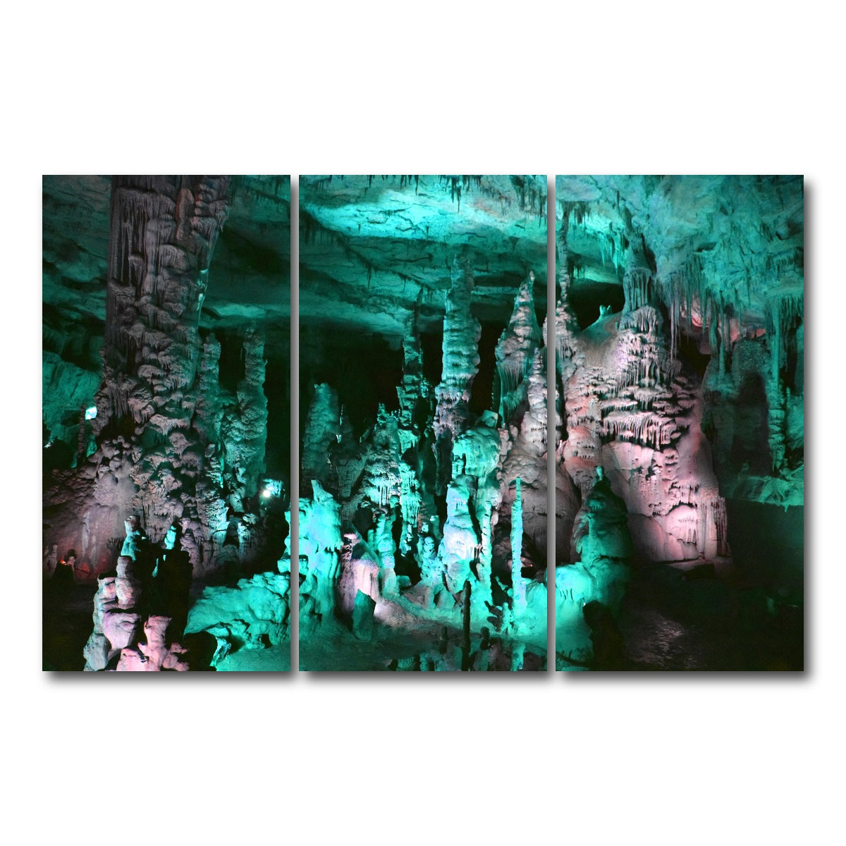 AUTO-MOCKUP WHITE | Cathedral Caverns | 3 Piece | Gallery Wrap Canvas | group=12x24
