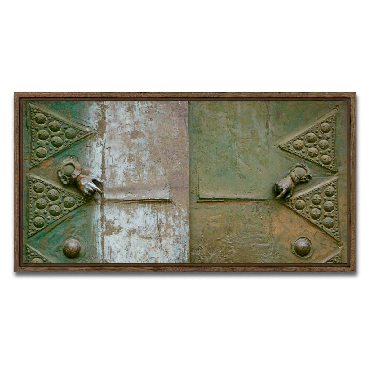 AUTO-MOCKUP WHITE | Cathedral Door Passau Germany | 1 Piece | Walnut Framed Canvas | group=2x1