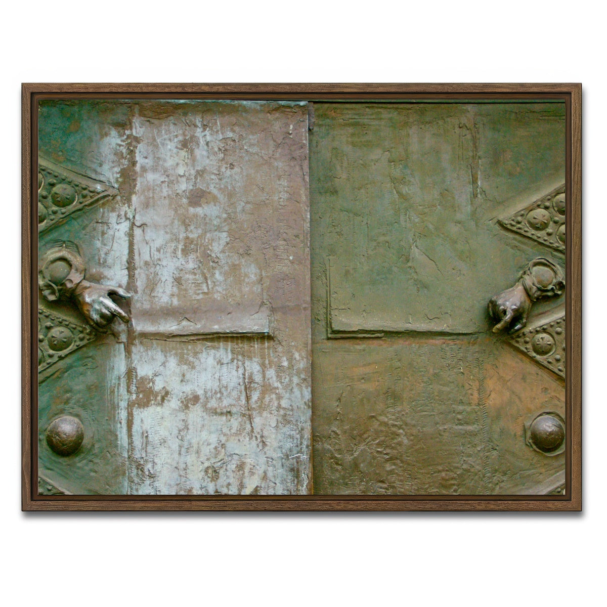 AUTO-MOCKUP WHITE | Cathedral Door Passau Germany | 1 Piece | Walnut Framed Canvas | group=4x3