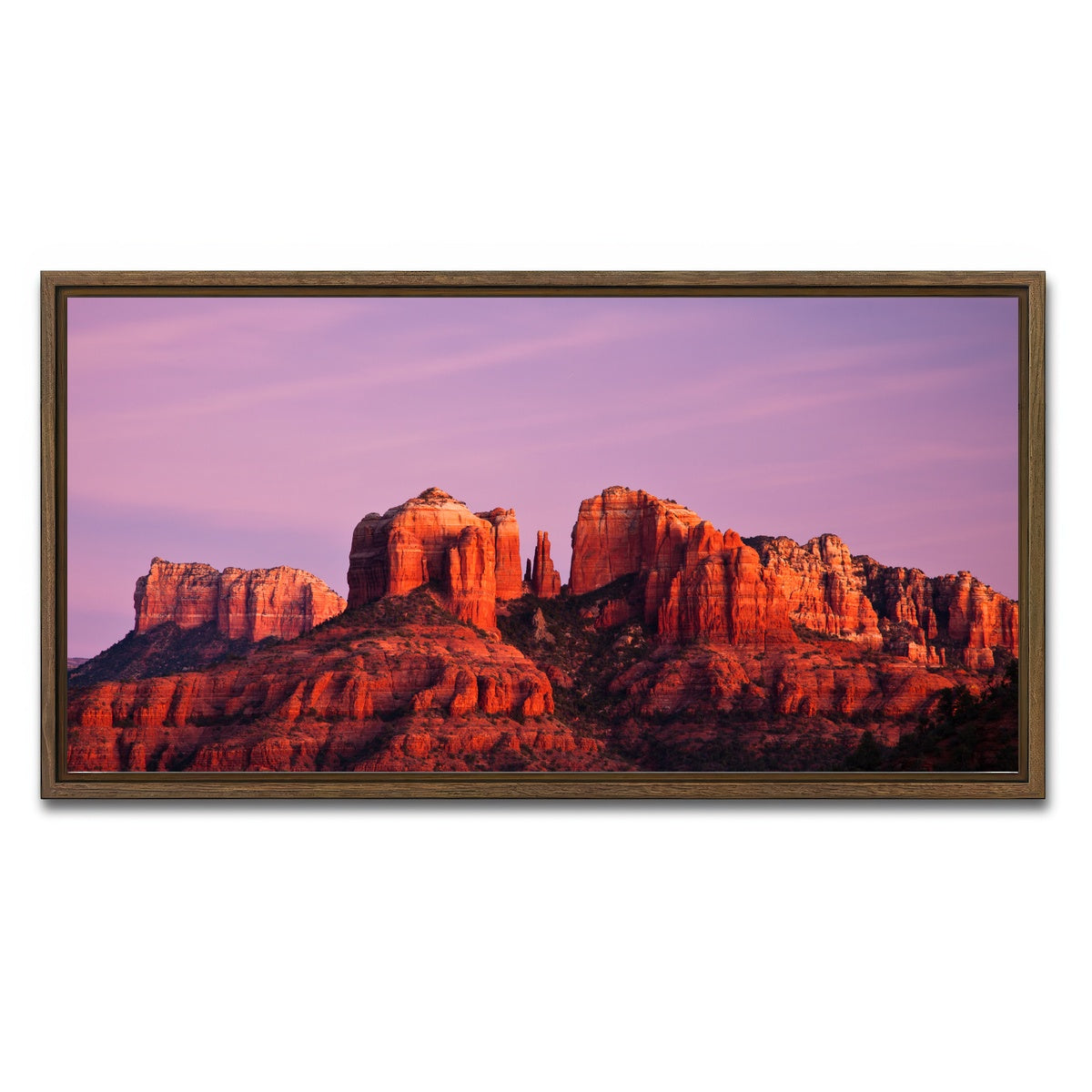 AUTO-MOCKUP WHITE | Cathedral Rock | 1 Piece | Walnut Framed Canvas | group=2x1