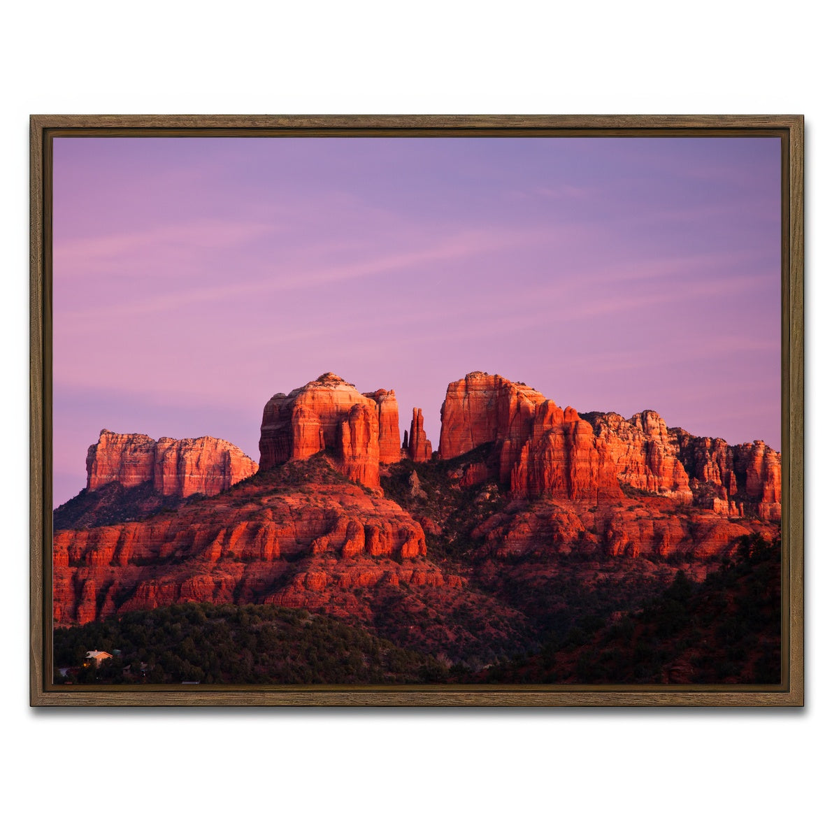 AUTO-MOCKUP WHITE | Cathedral Rock | 1 Piece | Walnut Framed Canvas | group=4x3