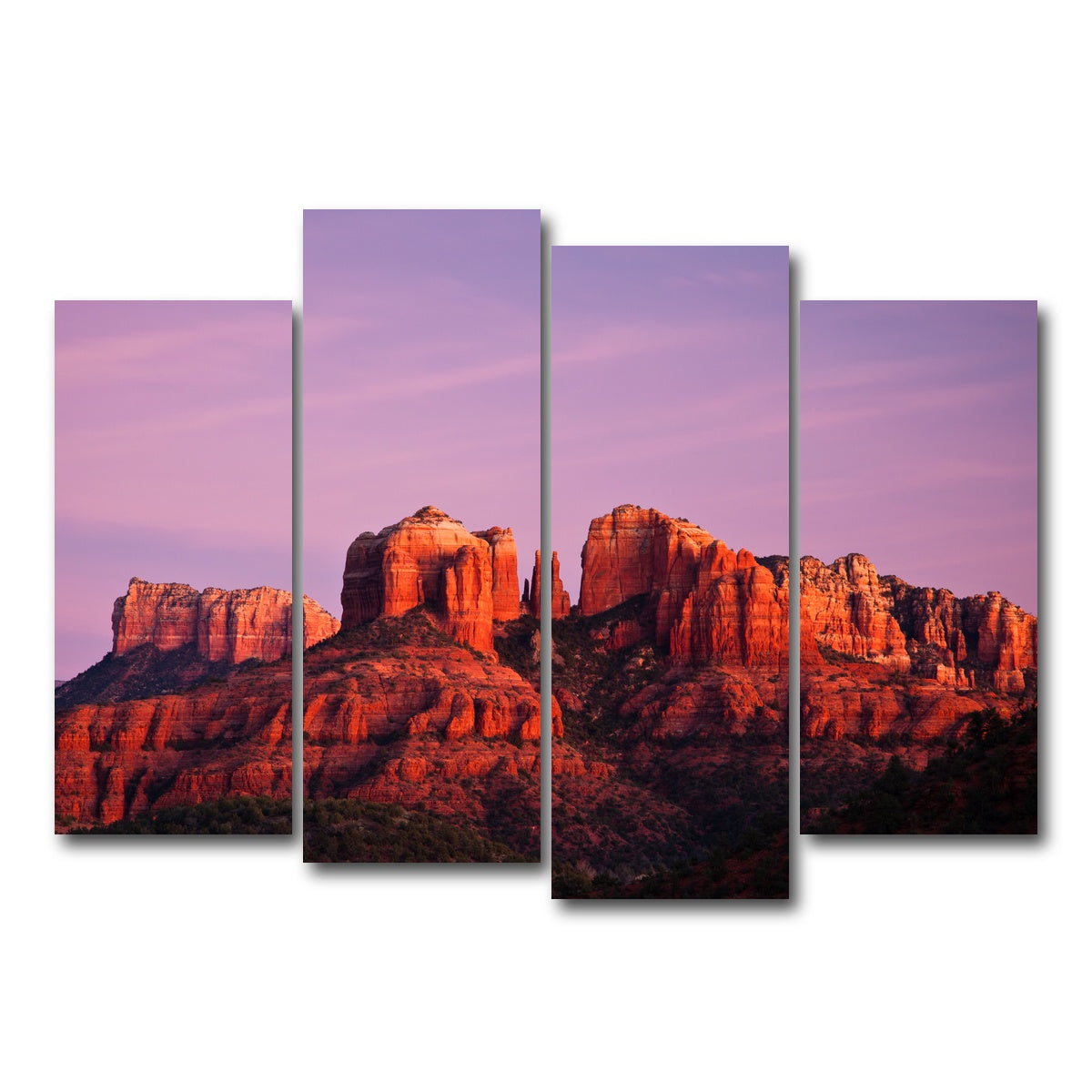 AUTO-MOCKUP WHITE | Cathedral Rock | 4 Piece | Gallery Wrap Canvas | group=4_normal