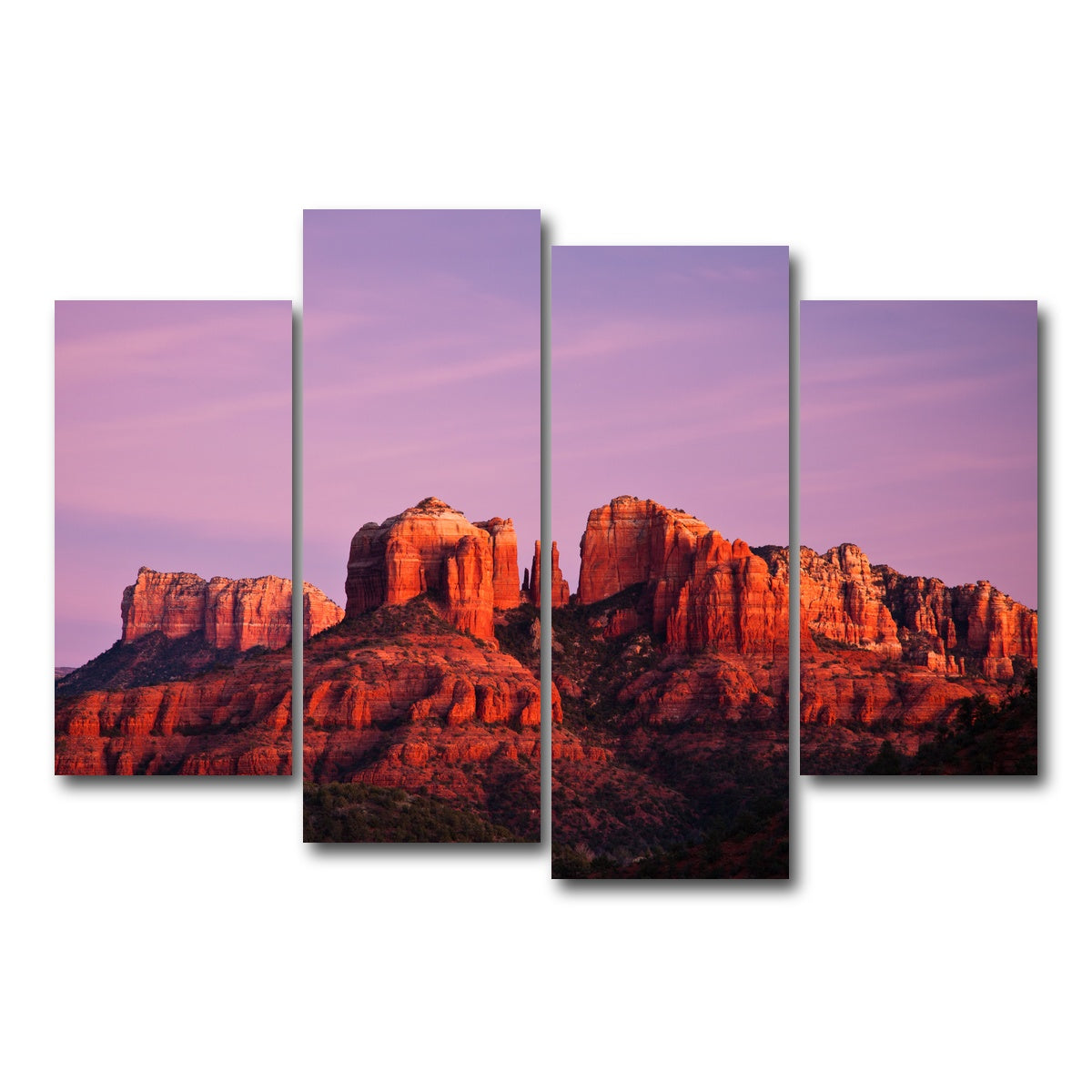 AUTO-MOCKUP WHITE | Cathedral Rock | 4 Piece | Gallery Wrap Canvas | group=4_short