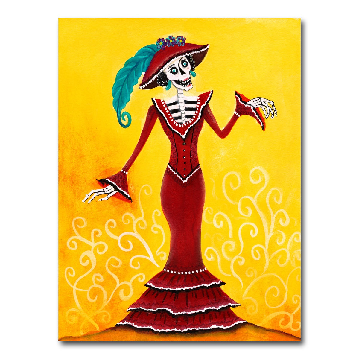 AUTO-MOCKUP WHITE | Catrina Skeleton | 1 Piece | Gallery Wrap Canvas | group=3x4