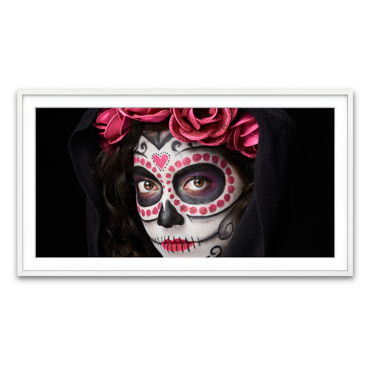 Framed Print 2x1 White