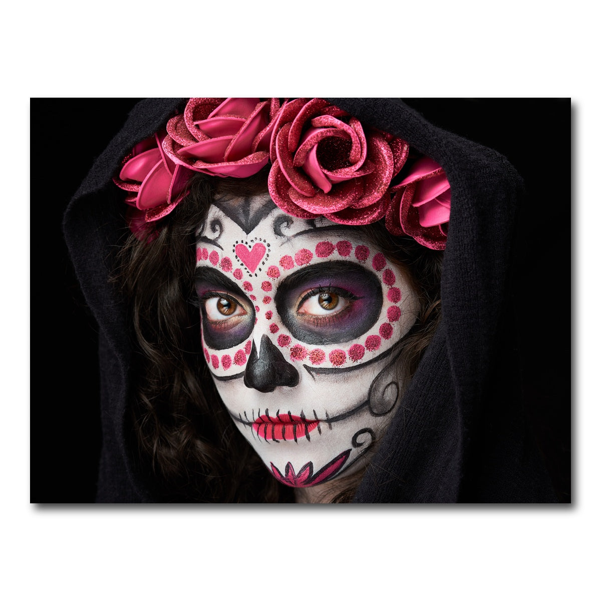AUTO-MOCKUP WHITE | Catrina skull look | 1 Piece | Gallery Wrap Canvas | group=4x3