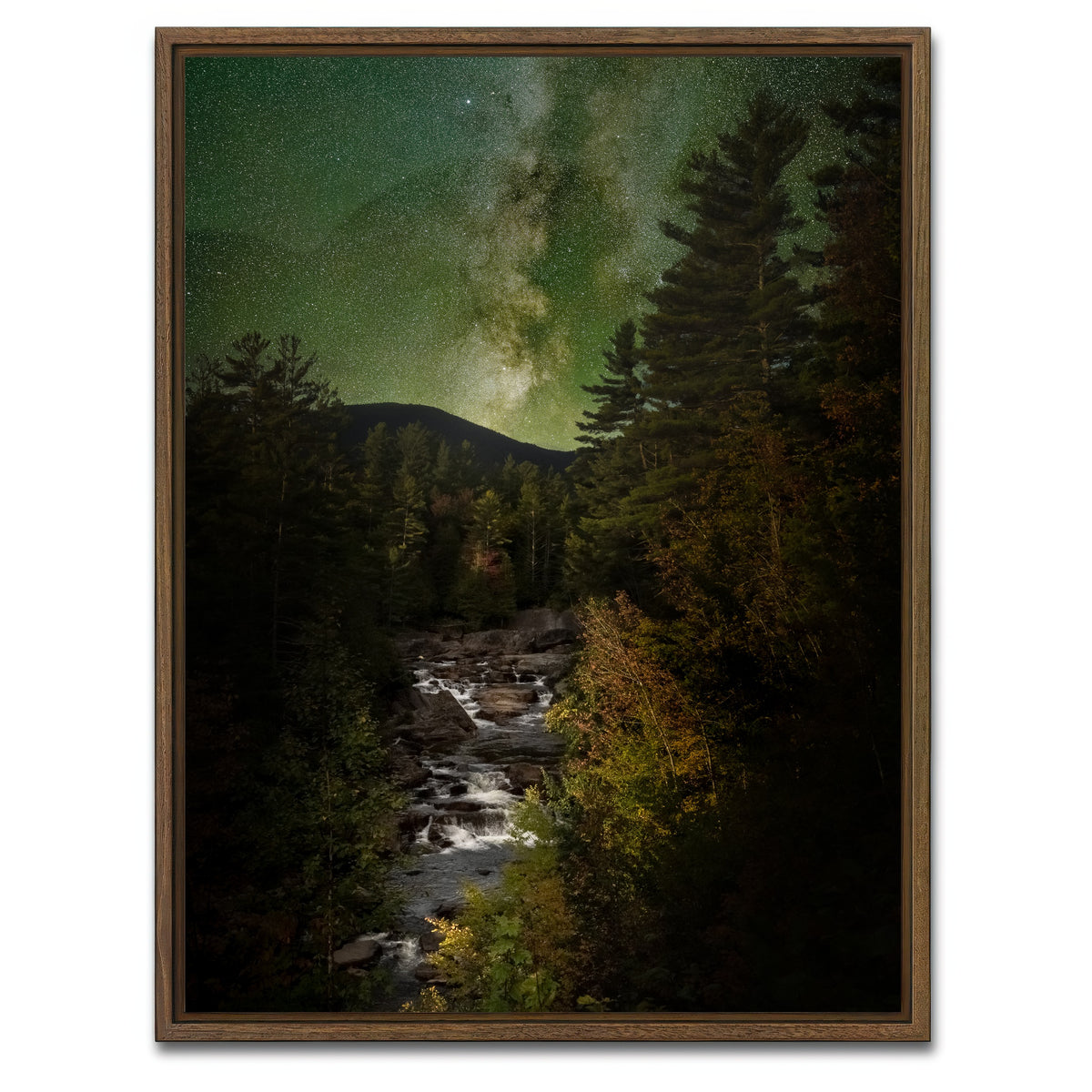 AUTO-MOCKUP WHITE | Catskill Night | 1 Piece | Walnut Framed Canvas | group=3x4