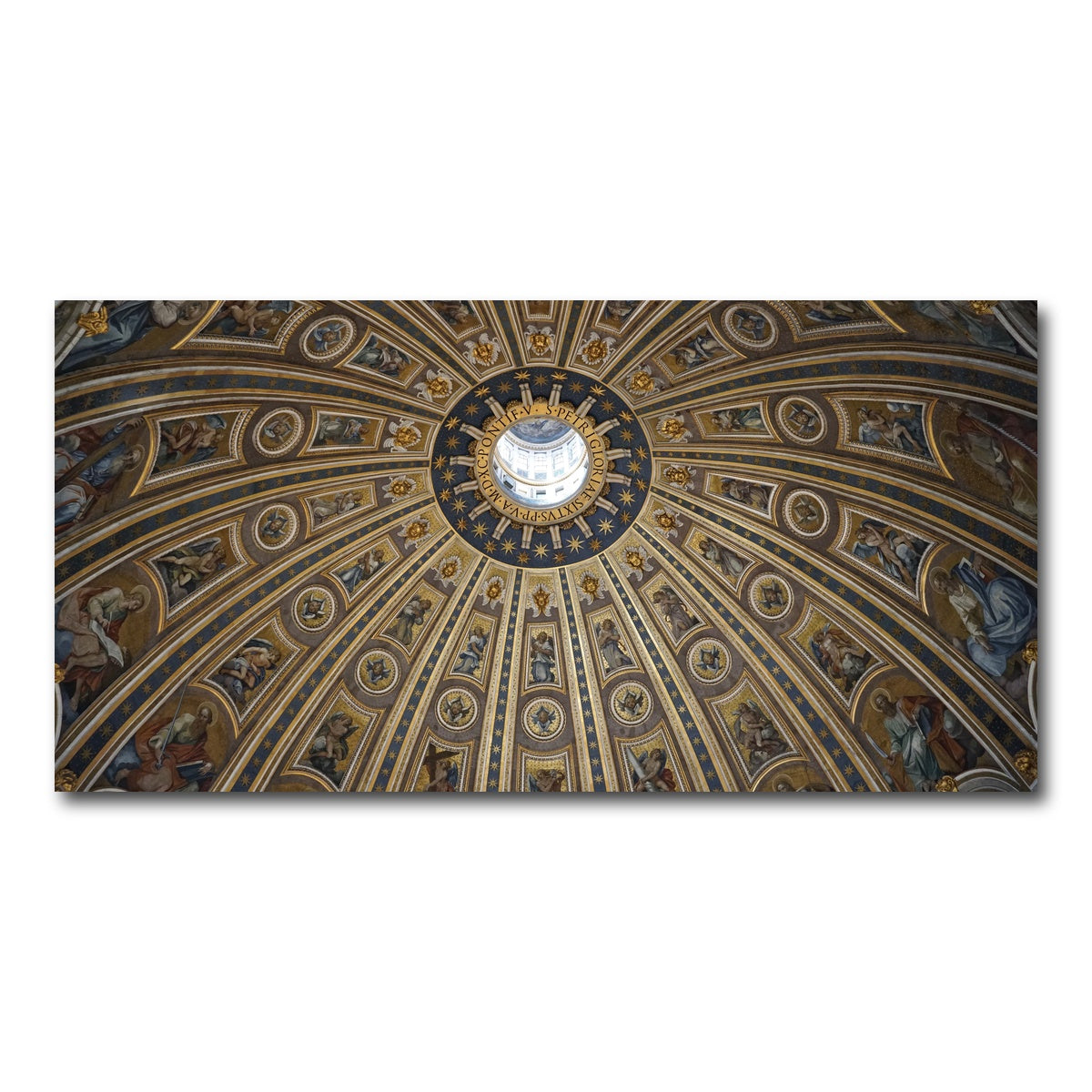AUTO-MOCKUP WHITE | Ceiling of St. Peter's Basilica, Vatican City | 1 Piece | Gallery Wrap Canvas | group=2x1