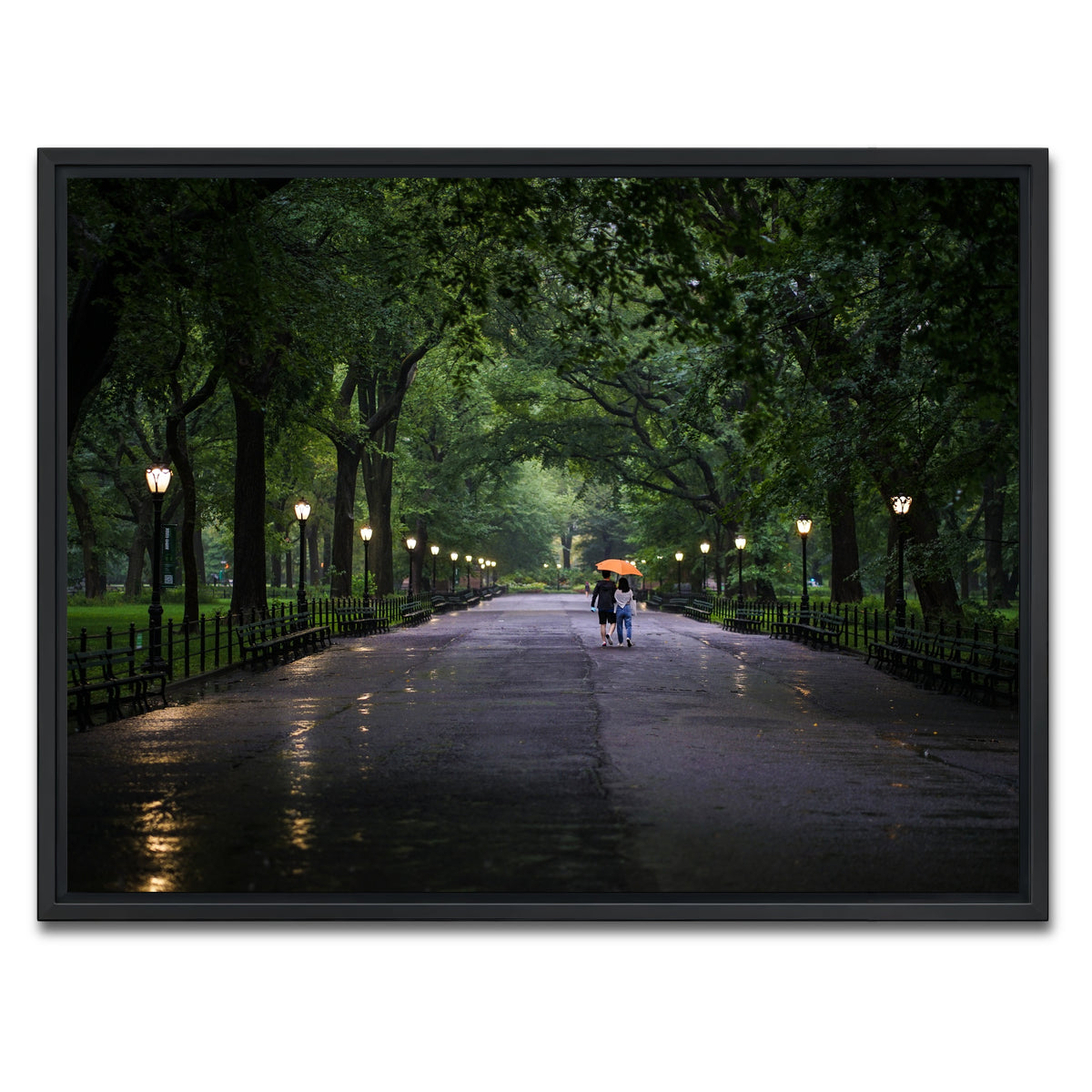 AUTO-MOCKUP WHITE | Central Park Walk | 1 Piece | Black Framed Canvas | group=4x3