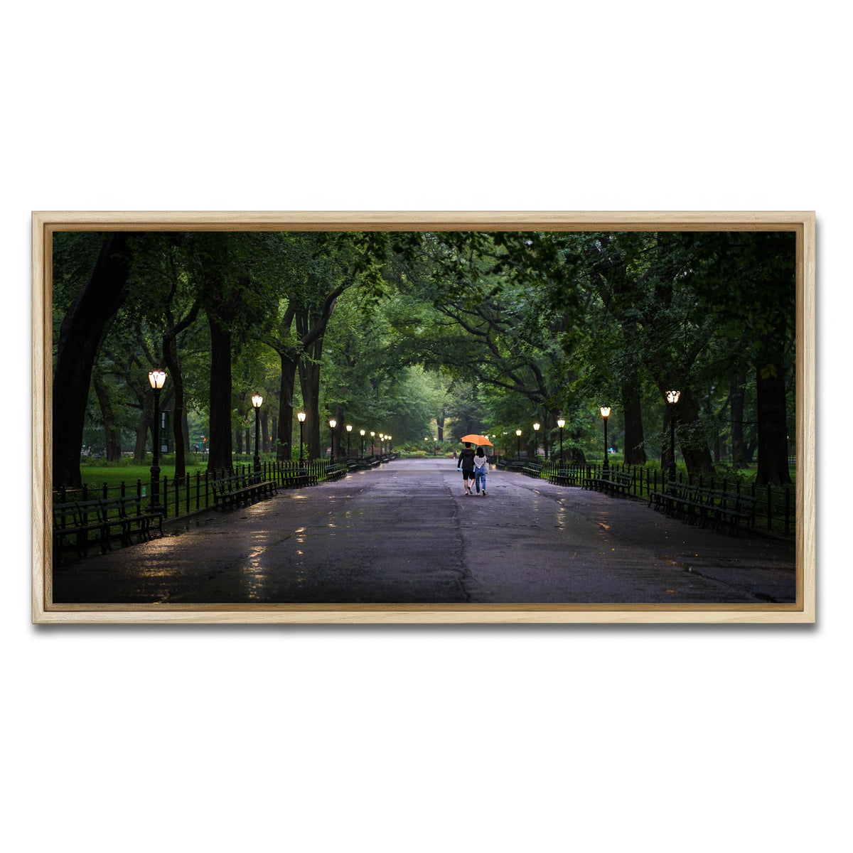 AUTO-MOCKUP WHITE | Central Park Walk | 1 Piece | Natural Framed Canvas | group=2x1