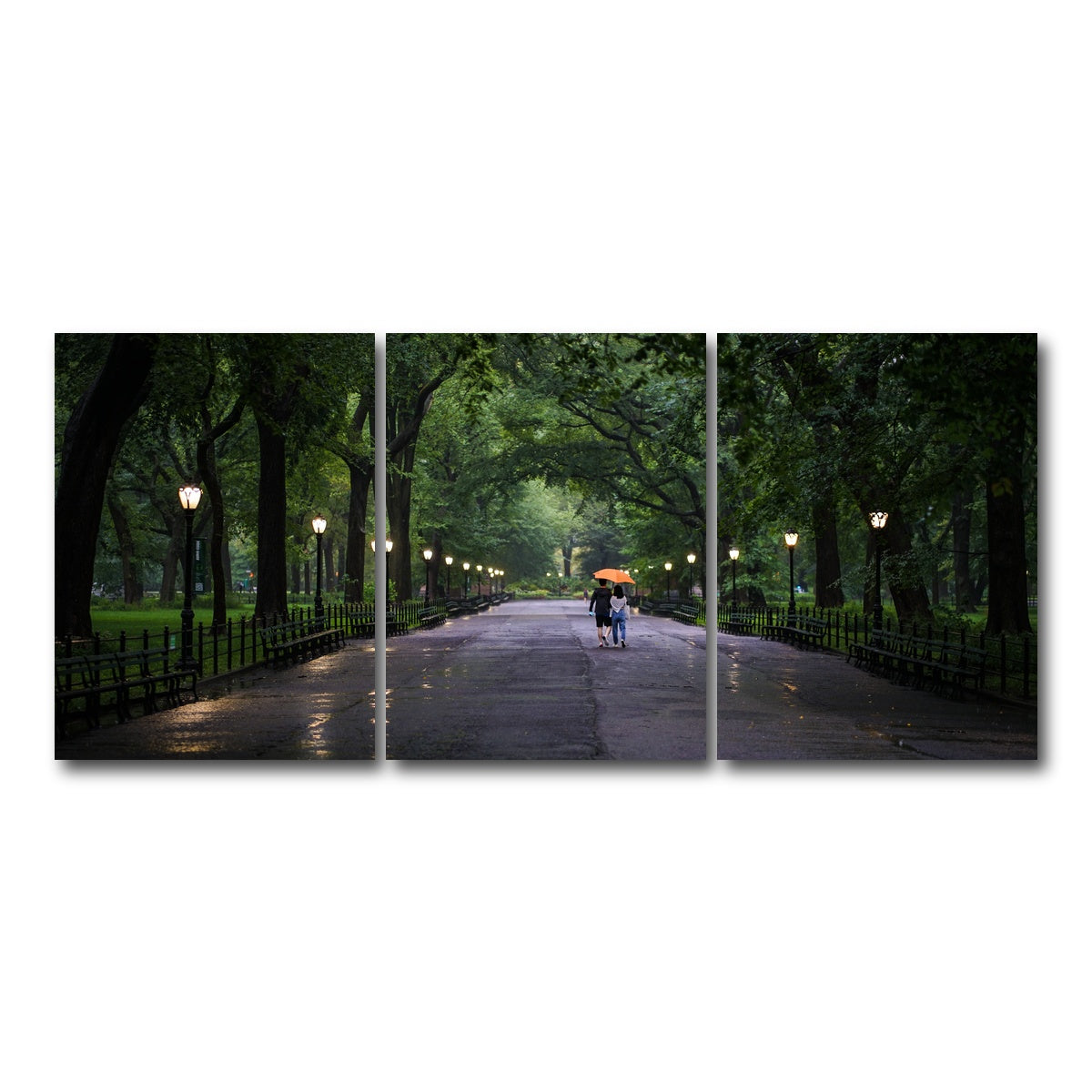 AUTO-MOCKUP WHITE | Central Park Walk | 3 Piece | Gallery Wrap Canvas | group=18x24