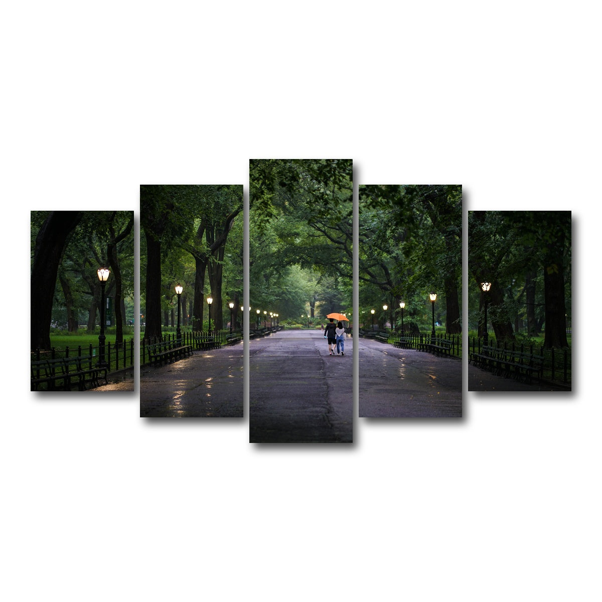 AUTO-MOCKUP WHITE | Central Park Walk | 5 Piece | Gallery Wrap Canvas | group=5_normal