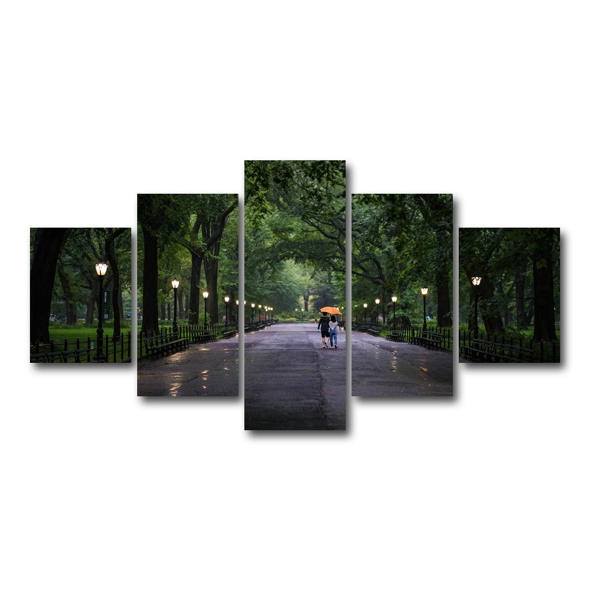 AUTO-MOCKUP WHITE | Central Park Walk | 5 Piece | Gallery Wrap Canvas | group=5_short