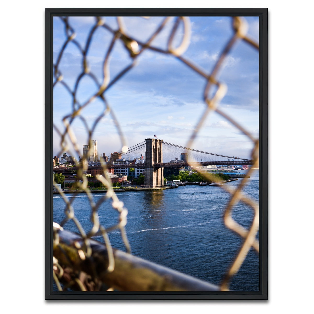 AUTO-MOCKUP WHITE | Chain Link BK Bridge | 1 Piece | Black Framed Canvas | group=3x4