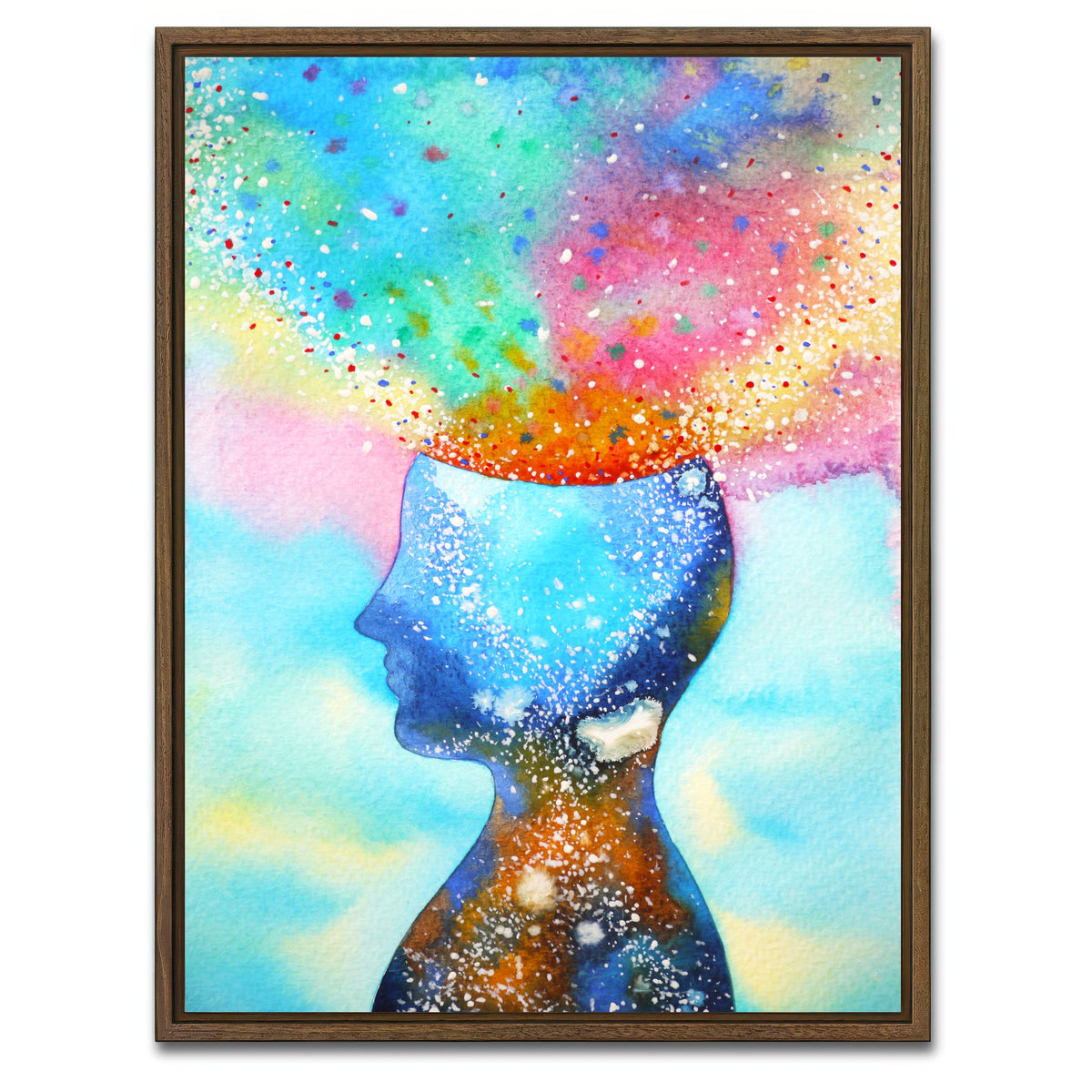 AUTO-MOCKUP WHITE | Chakra power | 1 Piece | Walnut Framed Canvas | group=3x4