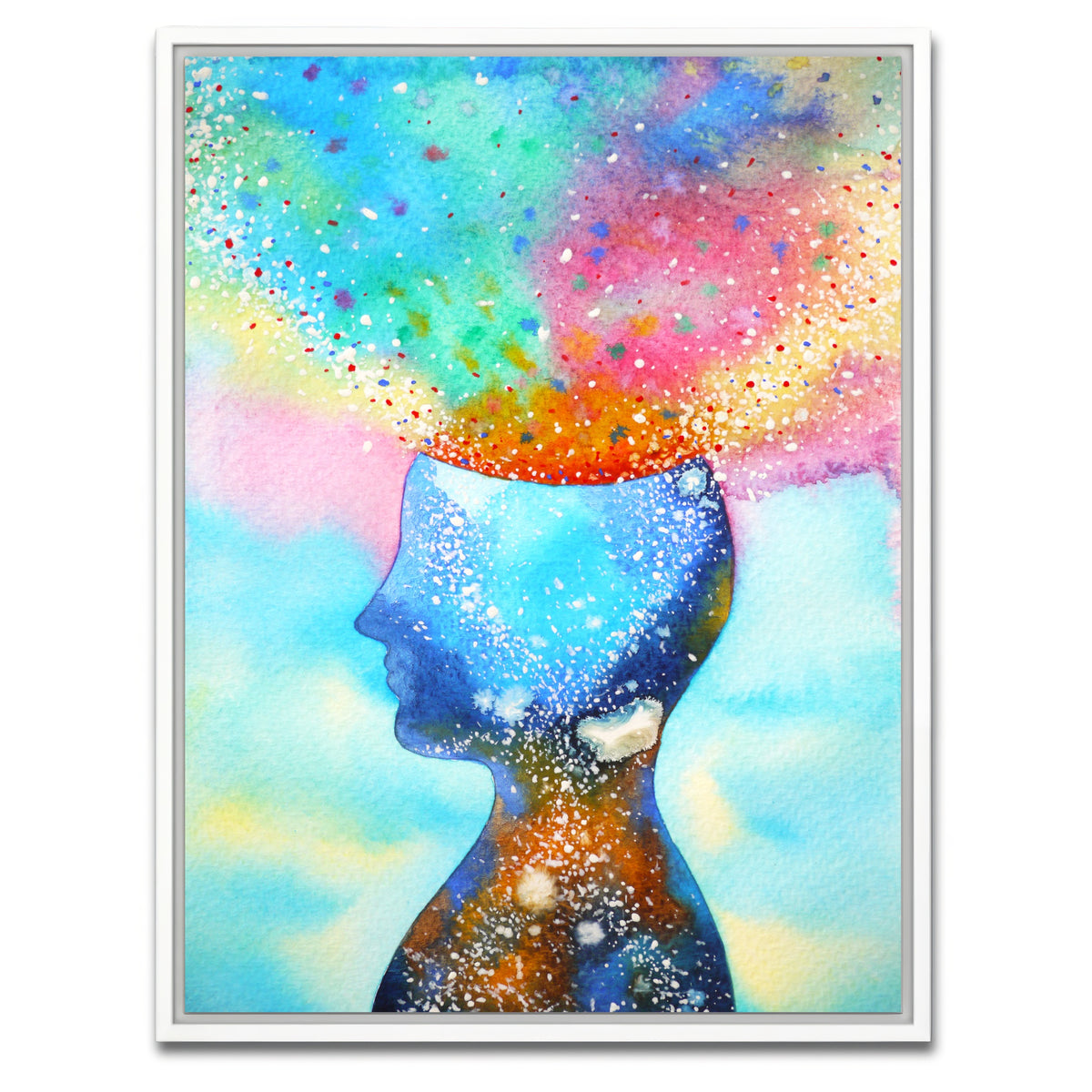 AUTO-MOCKUP WHITE | Chakra power | 1 Piece | White Framed Canvas | group=3x4