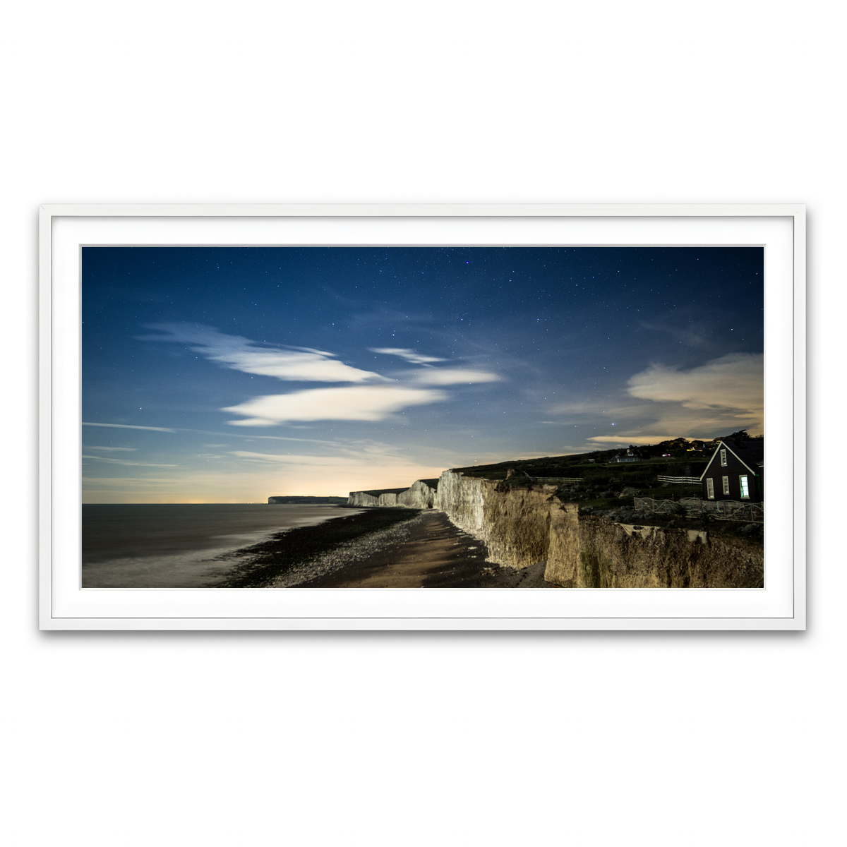 Framed Print 2x1 White