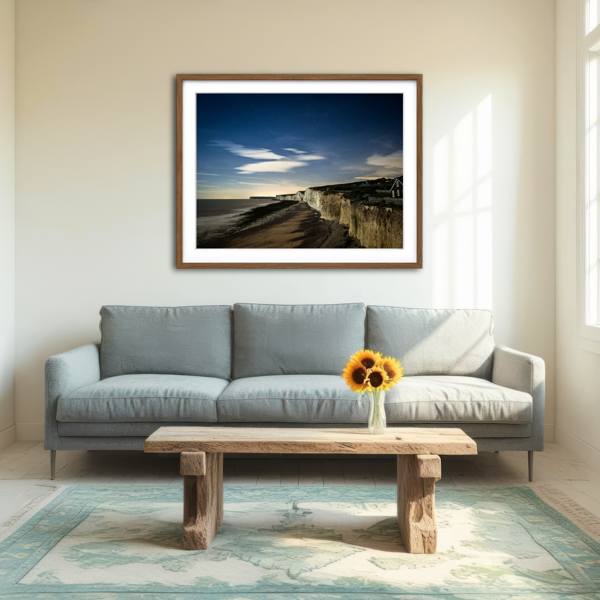 AUTO-MOCKUP ROOM | Chalk Cliffs at Birling Gap Wall Art