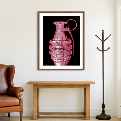 AUTO-MOCKUP ROOM | Chanel No. 5 Grenade Wall Art