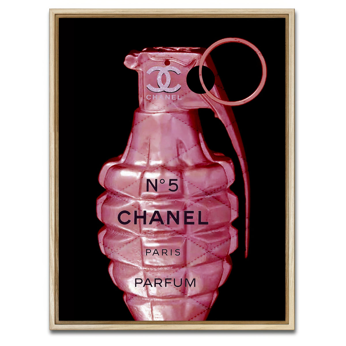 AUTO-MOCKUP WHITE | Chanel No. 5 Grenade | 1 Piece | Natural Framed Canvas | group=3x4