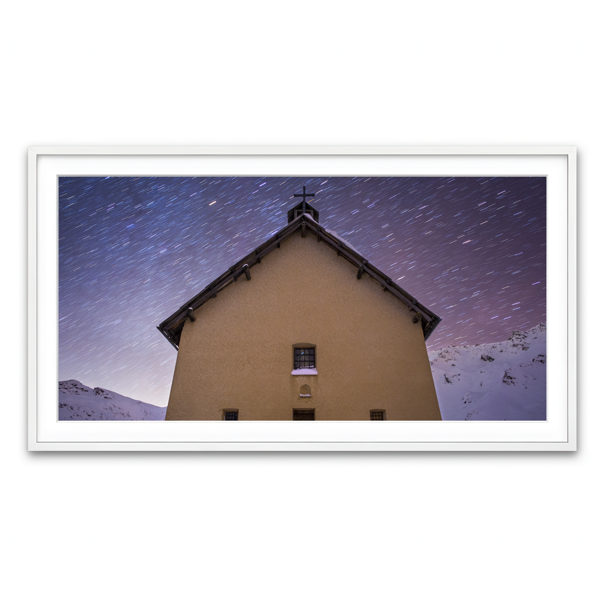 Framed Print 2x1 White
