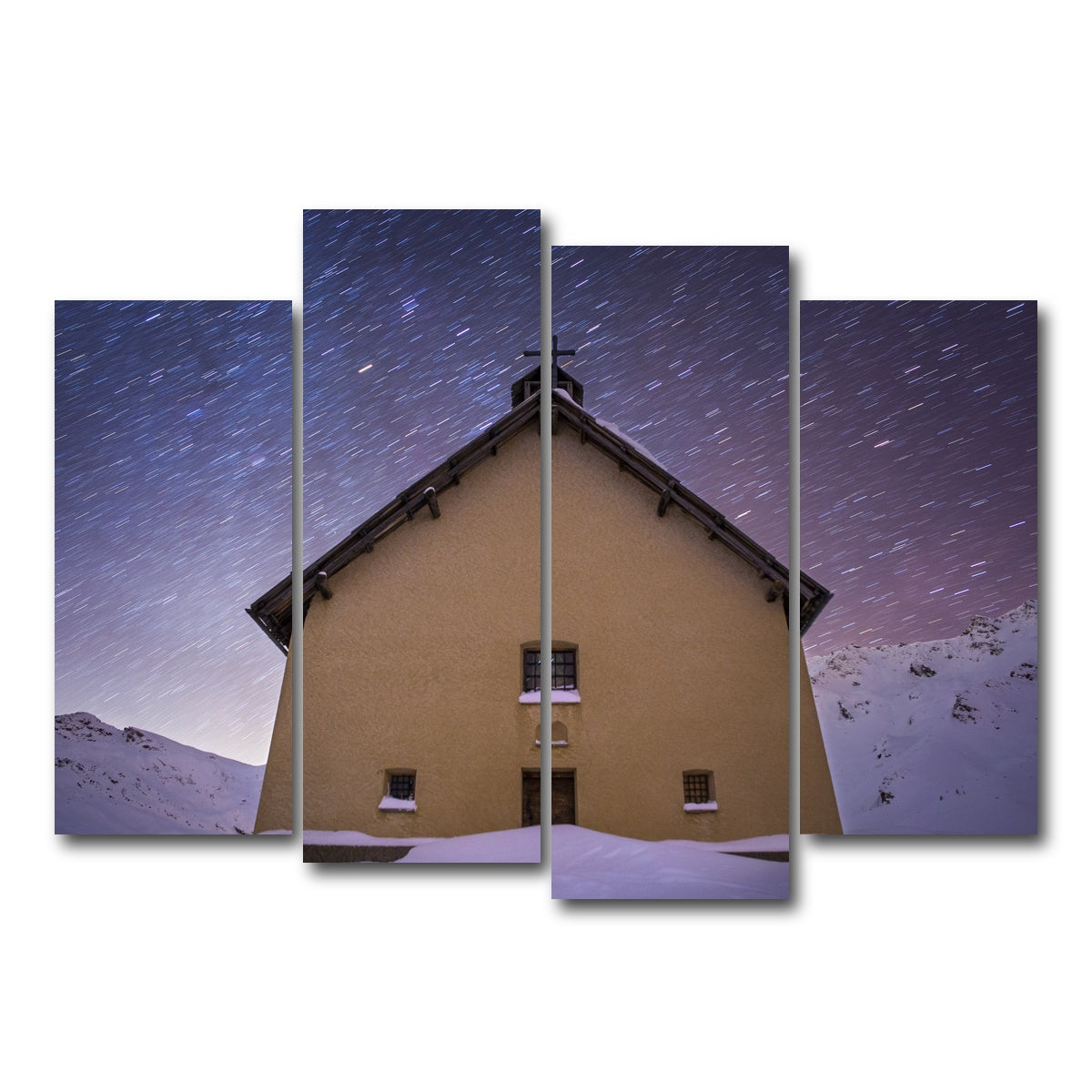 AUTO-MOCKUP WHITE | Chapel of Clausis | 4 Piece | Gallery Wrap Canvas | group=4_normal