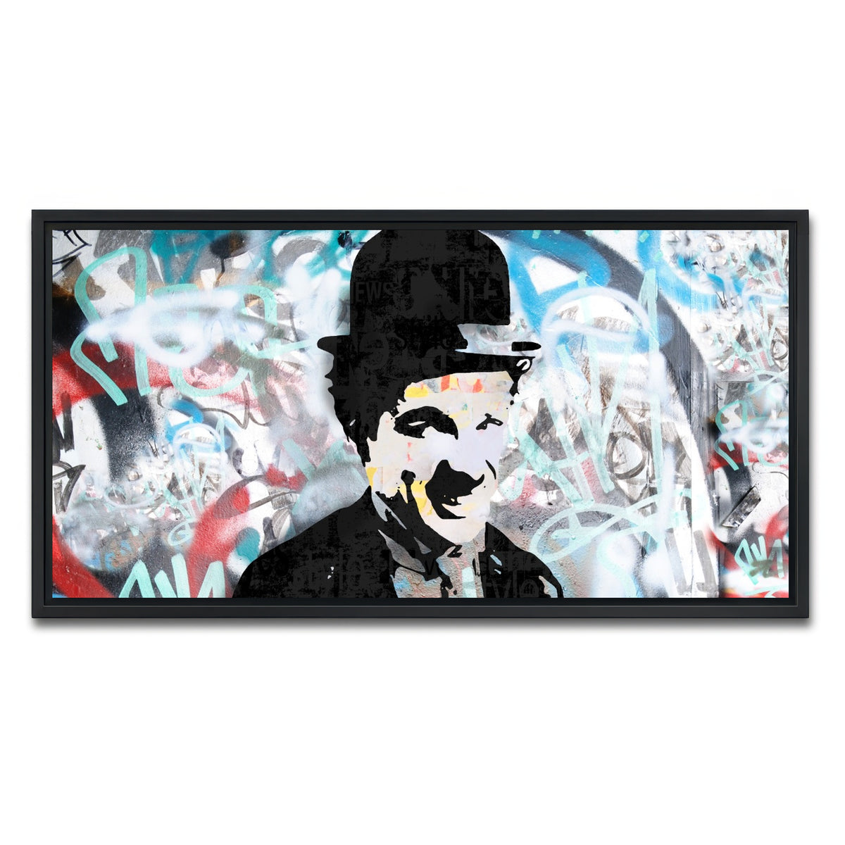AUTO-MOCKUP WHITE | Chaplin 4 | 1 Piece | Black Framed Canvas | group=2x1