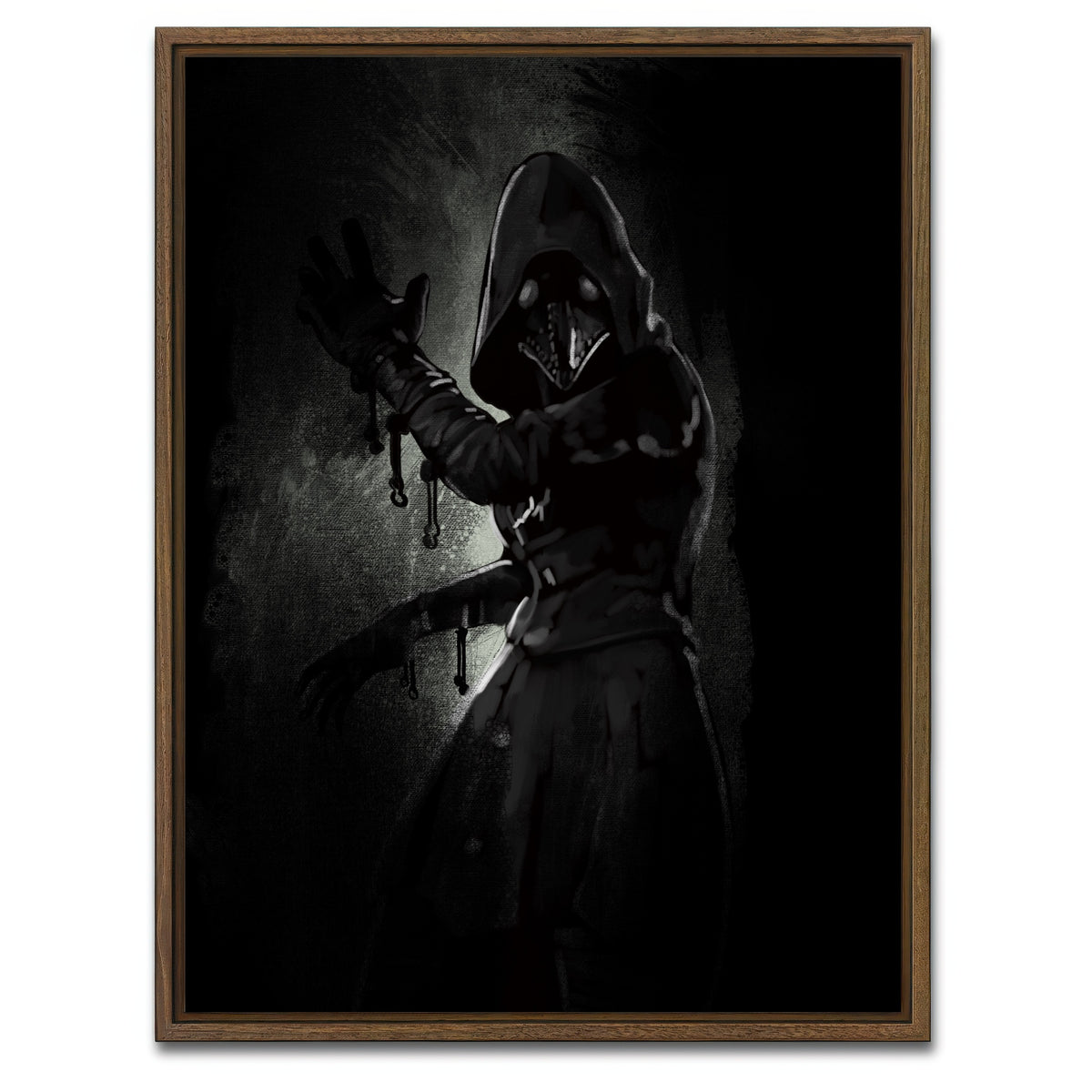 AUTO-MOCKUP WHITE | Character #5 | 1 Piece | Walnut Framed Canvas | group=3x4