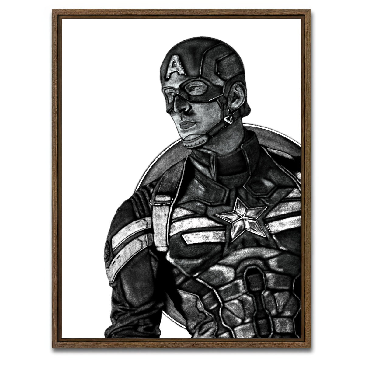 AUTO-MOCKUP WHITE | Charcoal Cap | 1 Piece | Walnut Framed Canvas | group=3x4