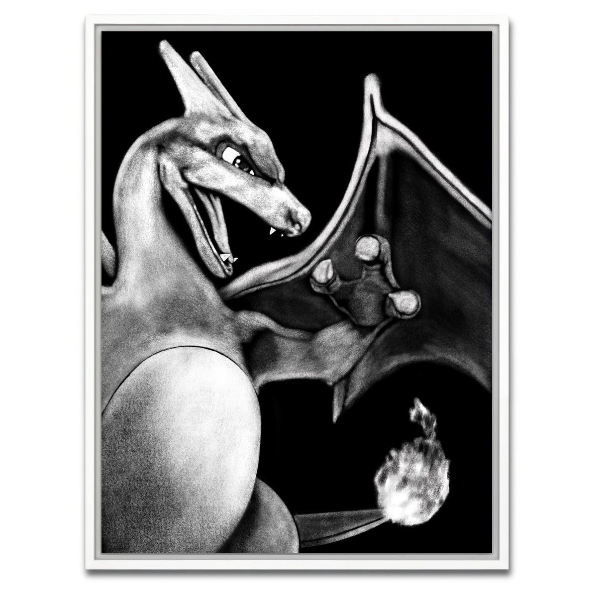 AUTO-MOCKUP WHITE | Charizard | 1 Piece | White Framed Canvas | group=3x4