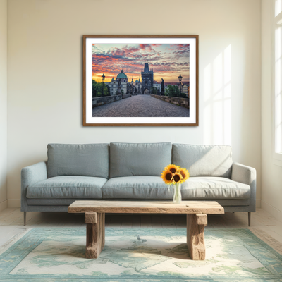 AUTO-MOCKUP ROOM | Charles Bridge Sunrise Wall Art